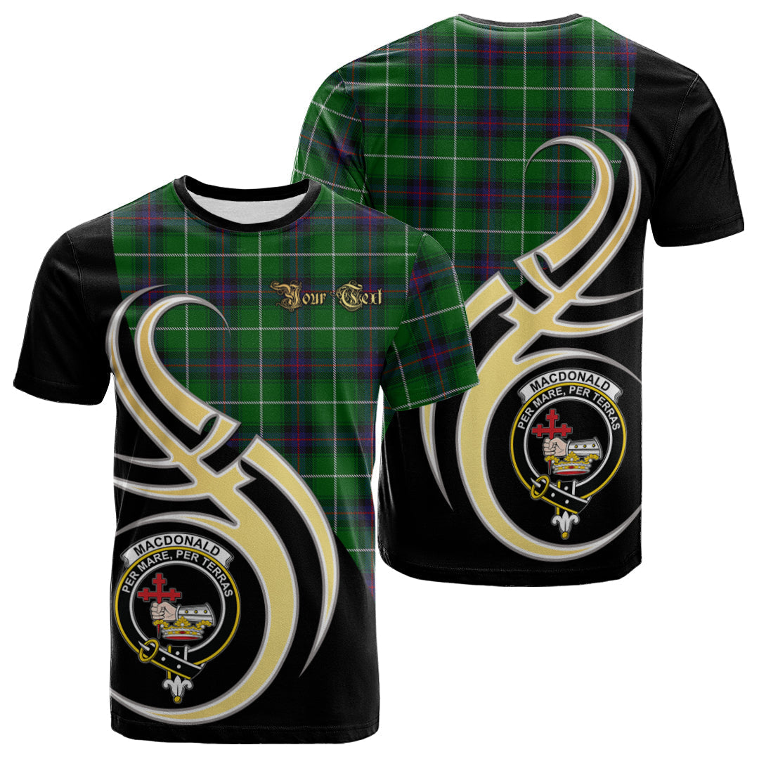 Printivon MacDonald of The Isles Tartan Crest Believe In Me T Shirt