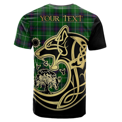 Printivon MacDonald of The Isles Crest Celtic Wolf Tartan T Shirt Custom Your Text