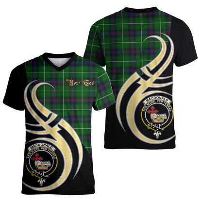 Printivon MacDonald of The Isles Tartan Crest Believe In Me T Shirt