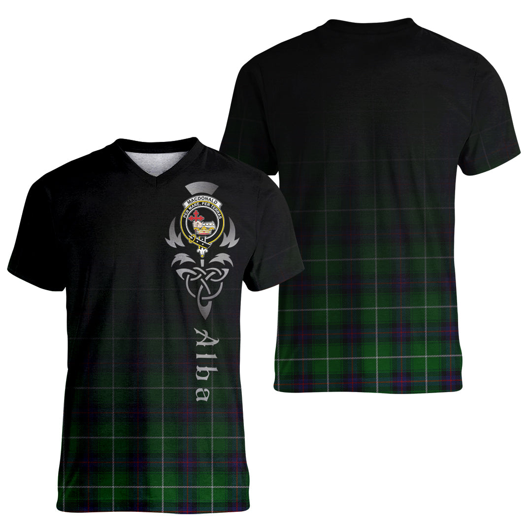 Printivon MacDonald of The Isles Tartan Crest Alba Celtic T Shirt