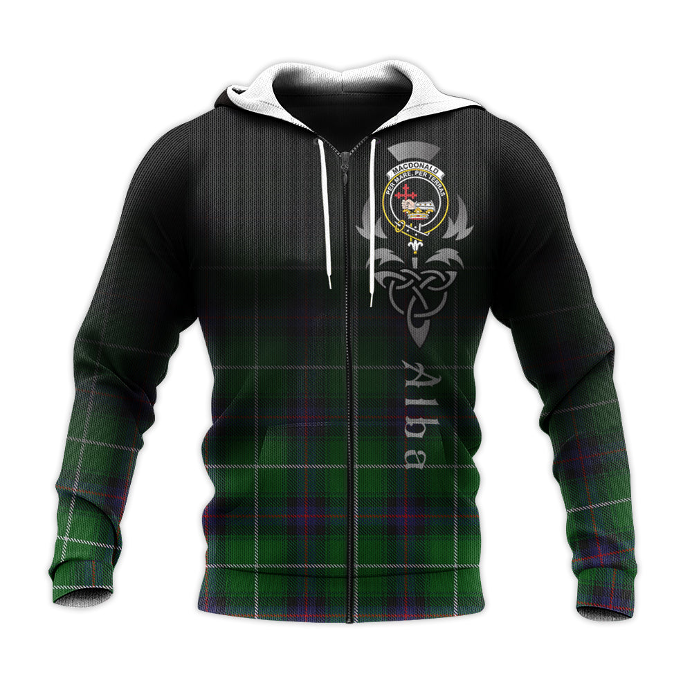 Printivon Macdonald Of The Isles Tartan Crest Alba Celtic Hoodie