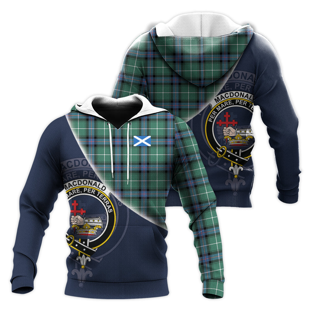 Printivon Macdonald Of The Isles Hunting Ancient Tartan Scottish Crest Hoodie