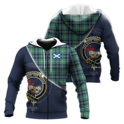 Printivon Macdonald Of The Isles Hunting Ancient Tartan Scottish Crest Hoodie