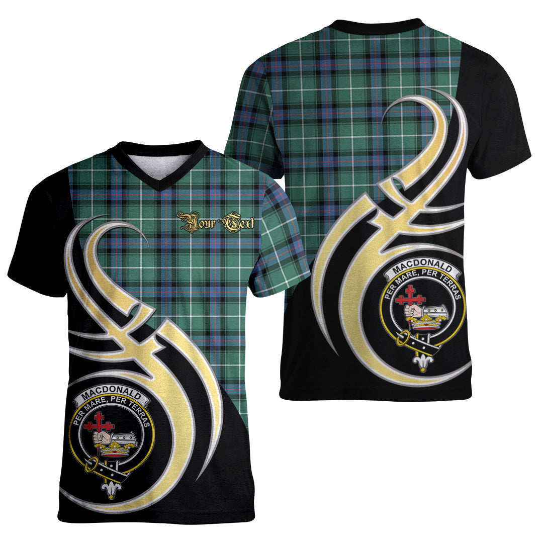 Printivon MacDonald of the Isles Hunting Ancient Tartan Crest Believe In Me T Shirt