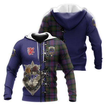 Printivon Macdonell Of Glengarry Tartan Hoodie Lion Rampant And Celtic Thistle Style