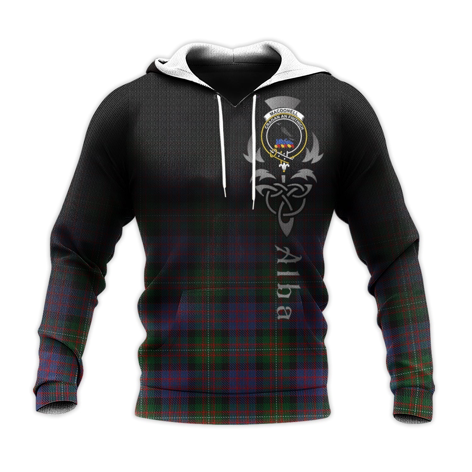Printivon Macdonell Of Glengarry Tartan Crest Alba Celtic Hoodie