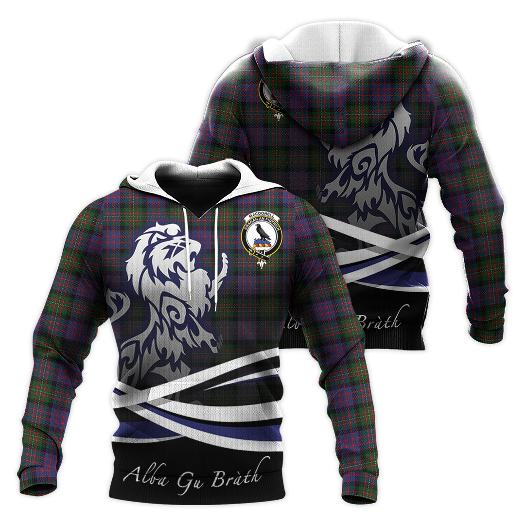 Printivon Macdonell Of Glengarry Tartan Scottish Lion Hoodie