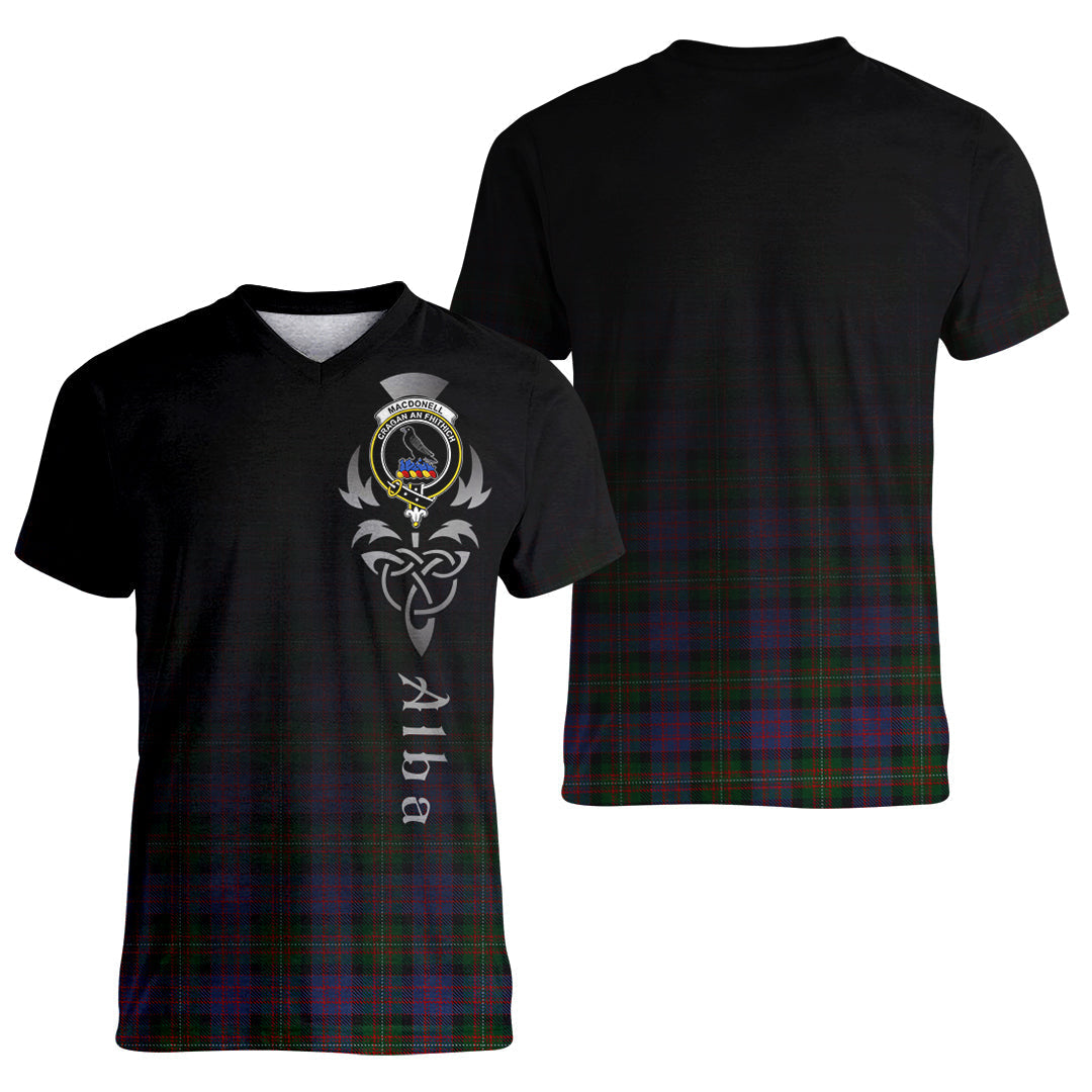 Printivon MacDonell of Glengarry Tartan Crest Alba Celtic T Shirt
