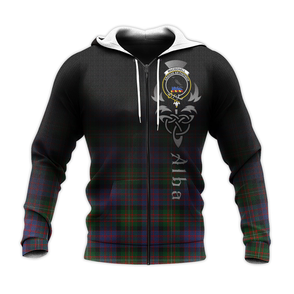 Printivon Macdonell Of Glengarry Tartan Crest Alba Celtic Hoodie
