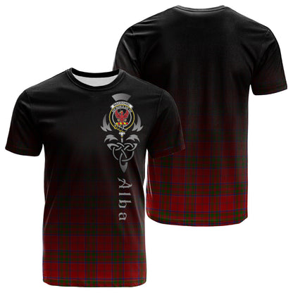Printivon MacDonell of Keppoch Tartan Crest Alba Celtic T Shirt