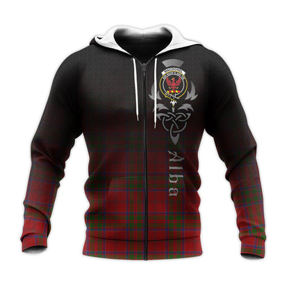 Printivon Macdonell Of Keppoch Tartan Crest Alba Celtic Hoodie