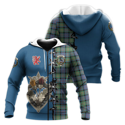 Printivon Macdonnell Of Glengarry Ancient Tartan Hoodie Lion Rampant And Celtic Thistle Style