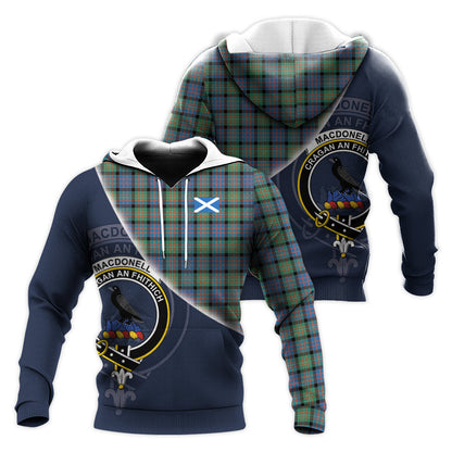 Printivon Macdonnell Of Glengarry Ancient Tartan Scottish Crest Hoodie