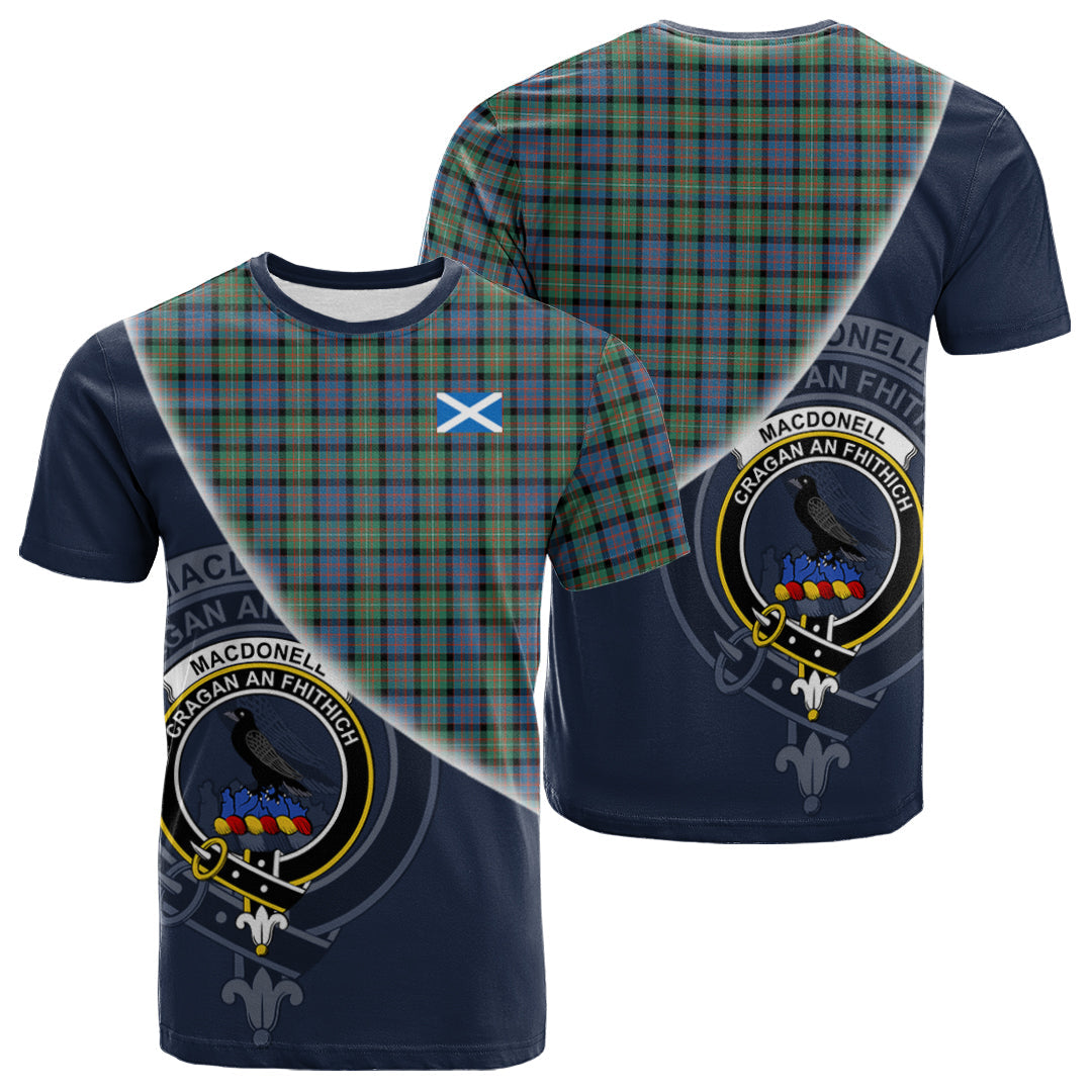 Printivon MacDonnell of Glengarry Ancient Tartan Scottish Crest T Shirt
