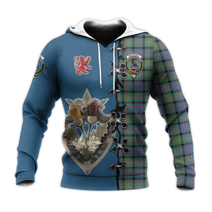 Printivon Macdonnell Of Glengarry Ancient Tartan Hoodie Lion Rampant And Celtic Thistle Style