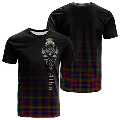 Printivon MacDonnell of Glengarry Modern Tartan Crest Alba Celtic T Shirt