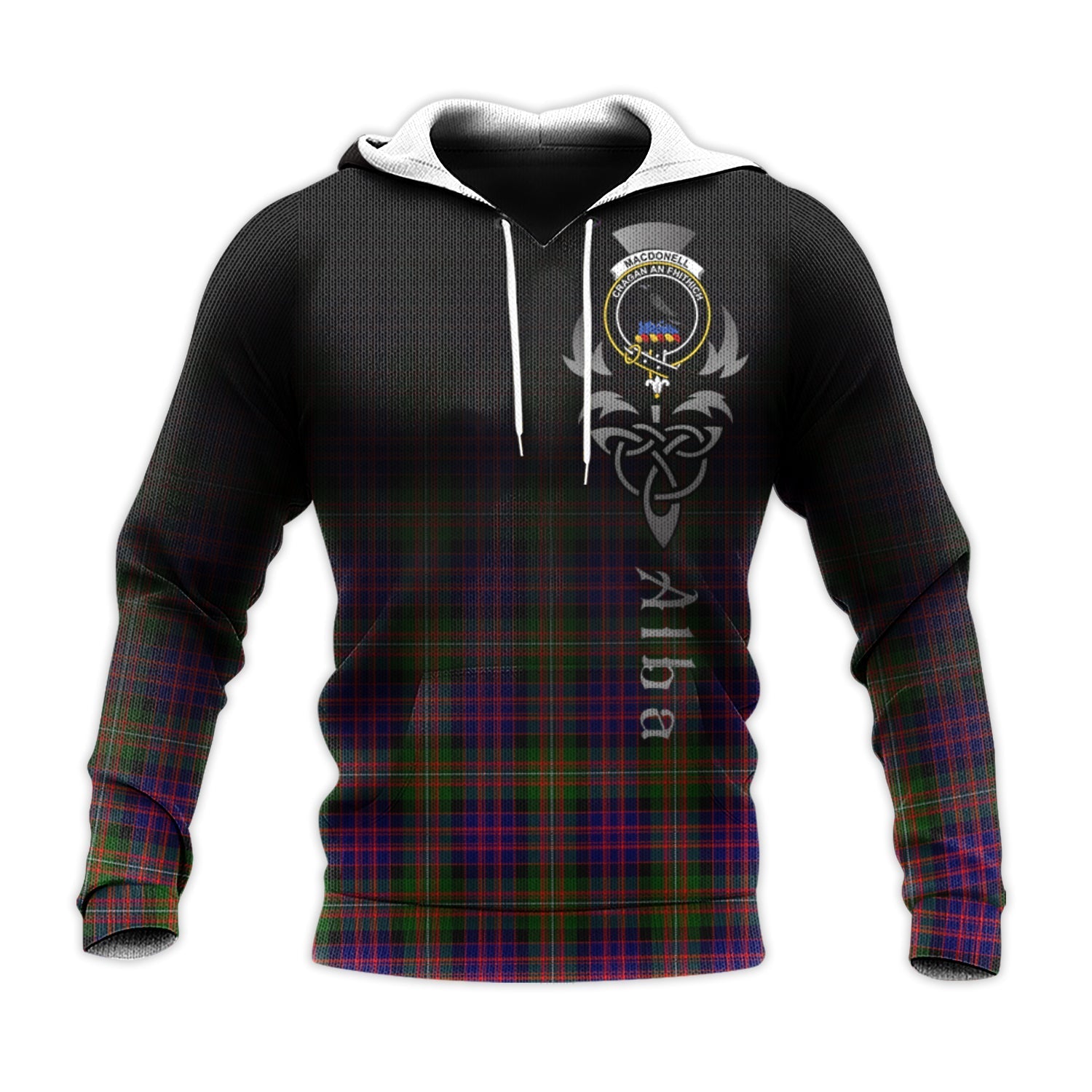 Printivon Macdonnell Of Glengarry Modern Tartan Crest Alba Celtic Hoodie