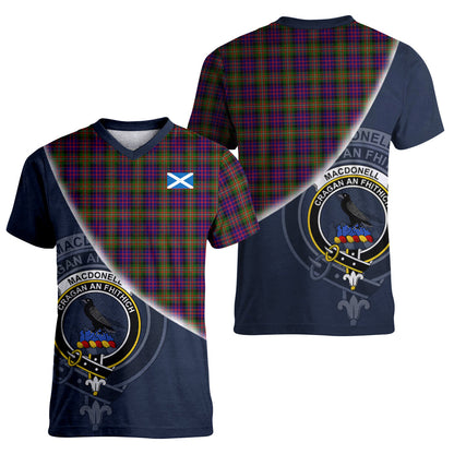 Printivon MacDonnell of Glengarry Modern Tartan Scottish Crest T Shirt