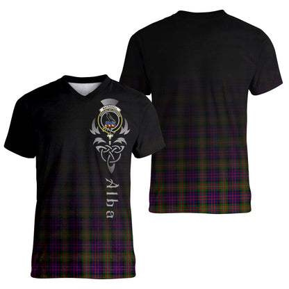 Printivon MacDonnell of Glengarry Modern Tartan Crest Alba Celtic T Shirt