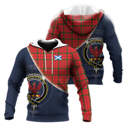 Printivon Macdonnell Of Keppoch Modern Tartan Scottish Crest Hoodie