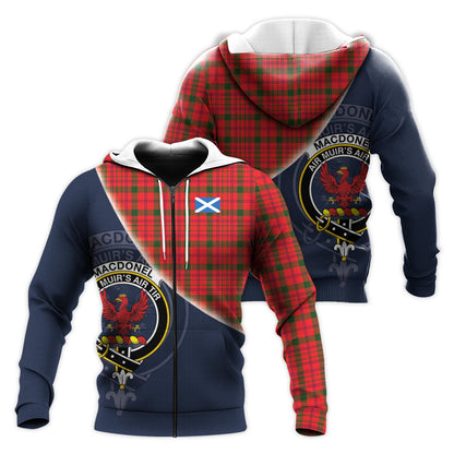 Printivon Macdonnell Of Keppoch Modern Tartan Scottish Crest Hoodie