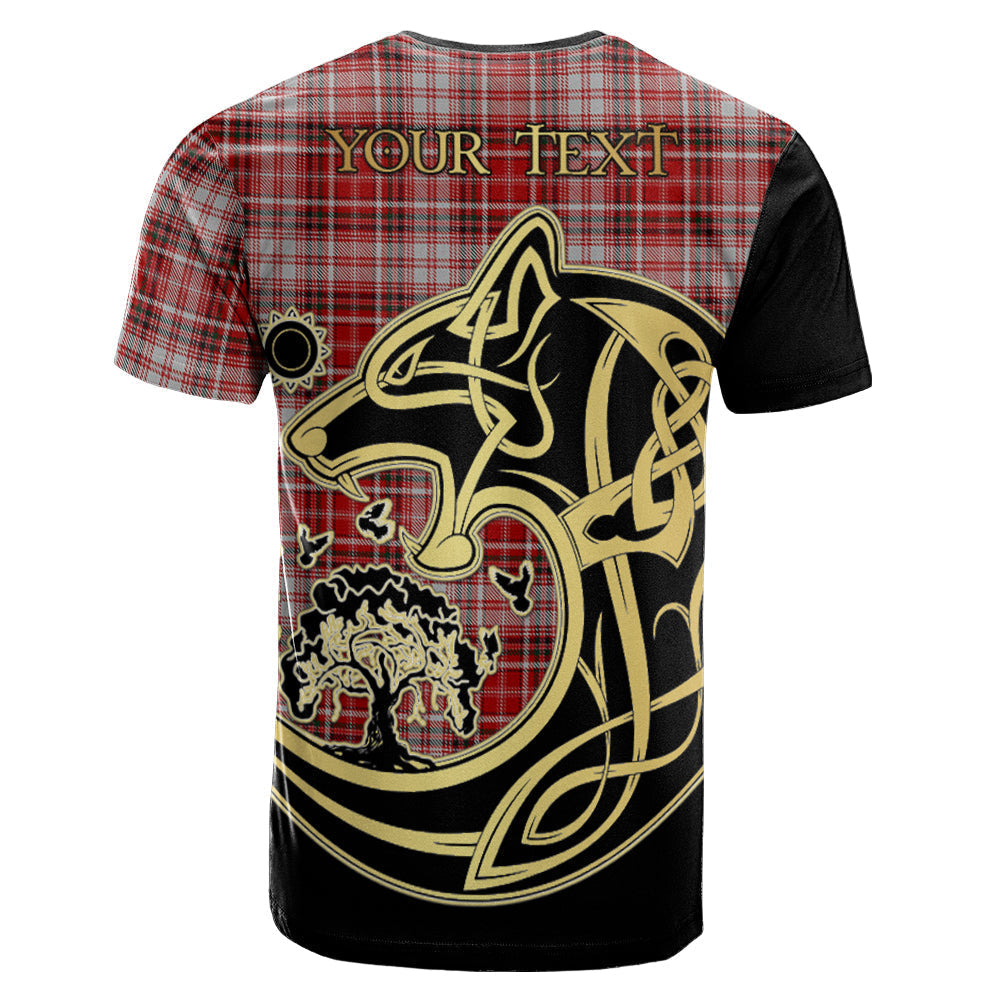 Printivon MacDougal Dress Crest Celtic Wolf Tartan T Shirt Custom Your Text