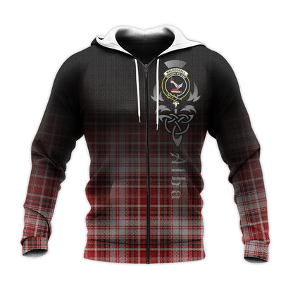 Printivon Macdougal Dress Tartan Crest Alba Celtic Hoodie