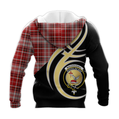 Printivon Macdougal Dress Clan Believe In Me Crest Tartan Knitted Hoodie Custom Your Text