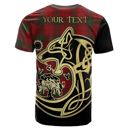 Printivon MacDougall Crest Celtic Wolf Tartan T Shirt Custom Your Text