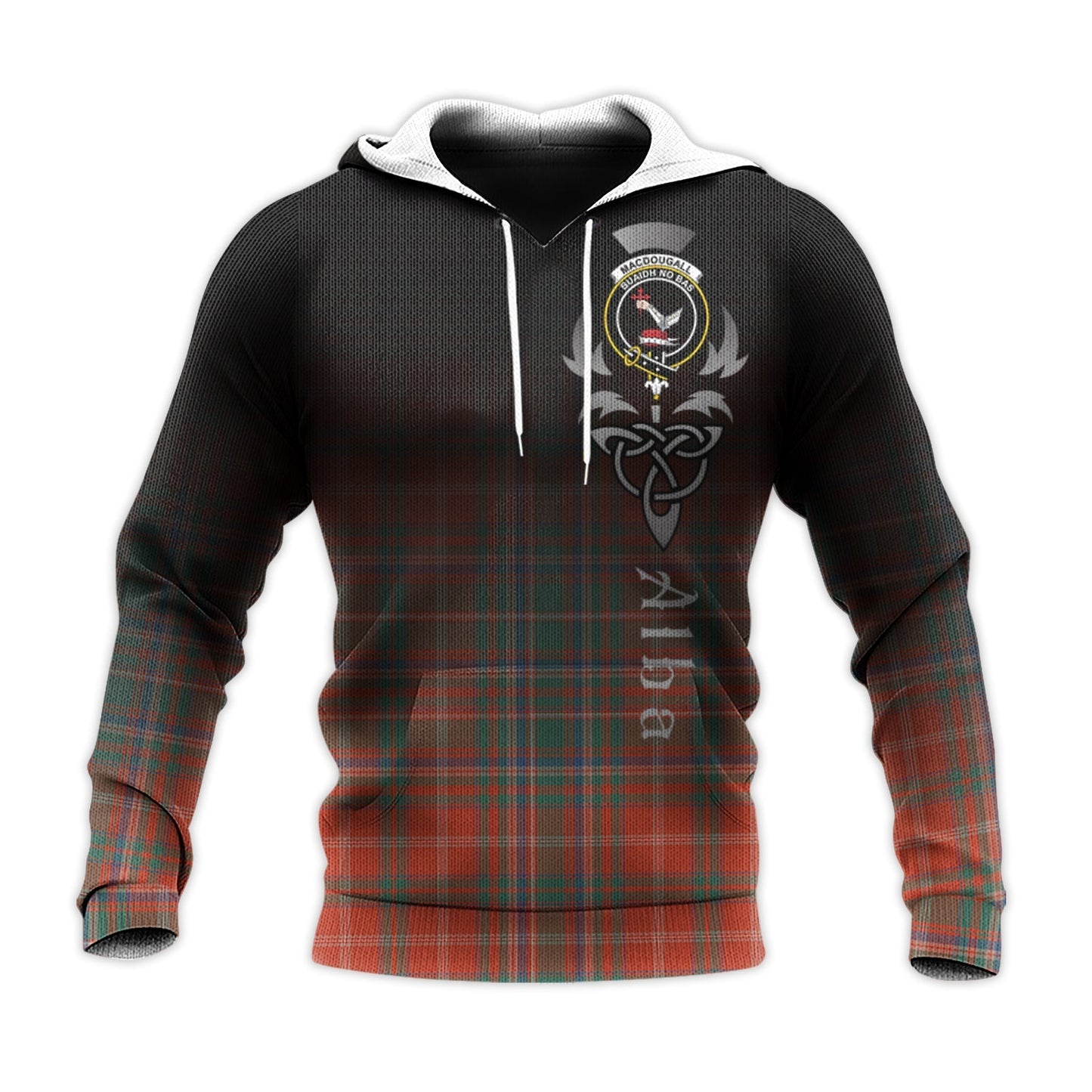 Printivon Macdougall Ancient Tartan Crest Alba Celtic Hoodie