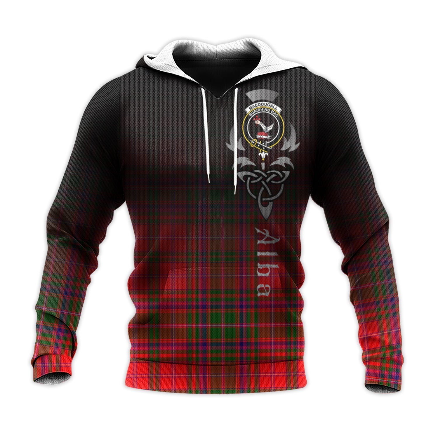 Printivon Macdougall Modern Tartan Crest Alba Celtic Hoodie