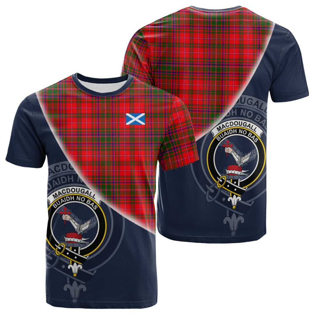 Printivon MacDougall Modern Tartan Scottish Crest T Shirt