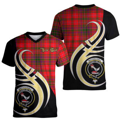 Printivon MacDougall Modern Tartan Crest Believe In Me T Shirt