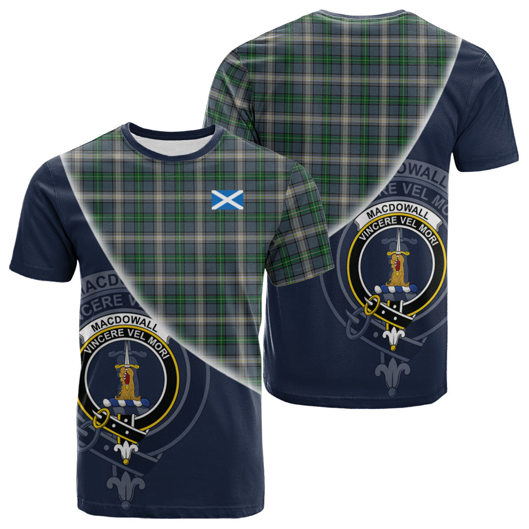 Printivon MacDowall Tartan Scottish Crest T Shirt