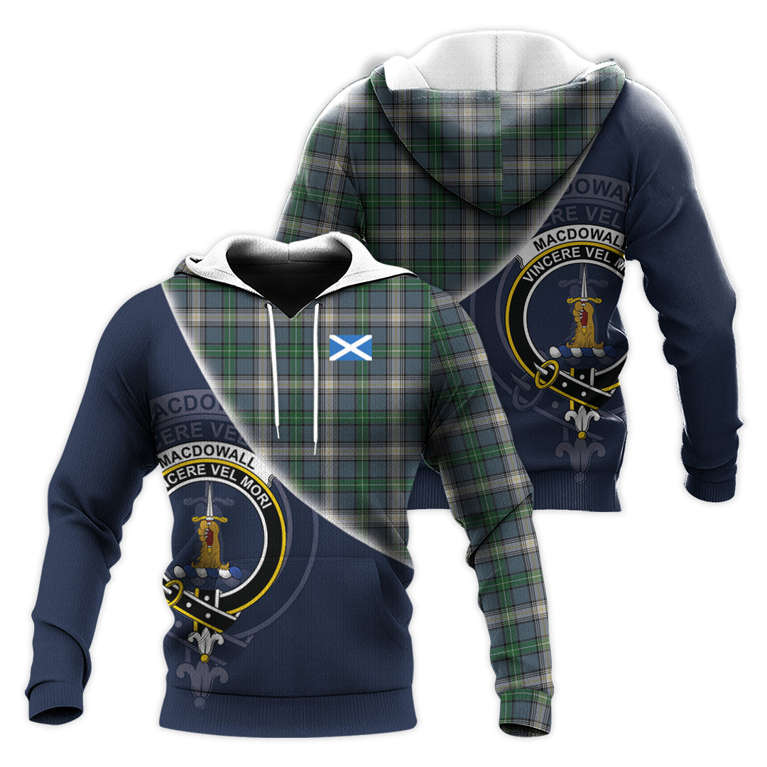 Printivon Macdowall Tartan Scottish Crest Hoodie