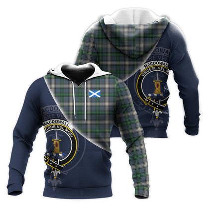 Printivon Macdowall Tartan Scottish Crest Hoodie