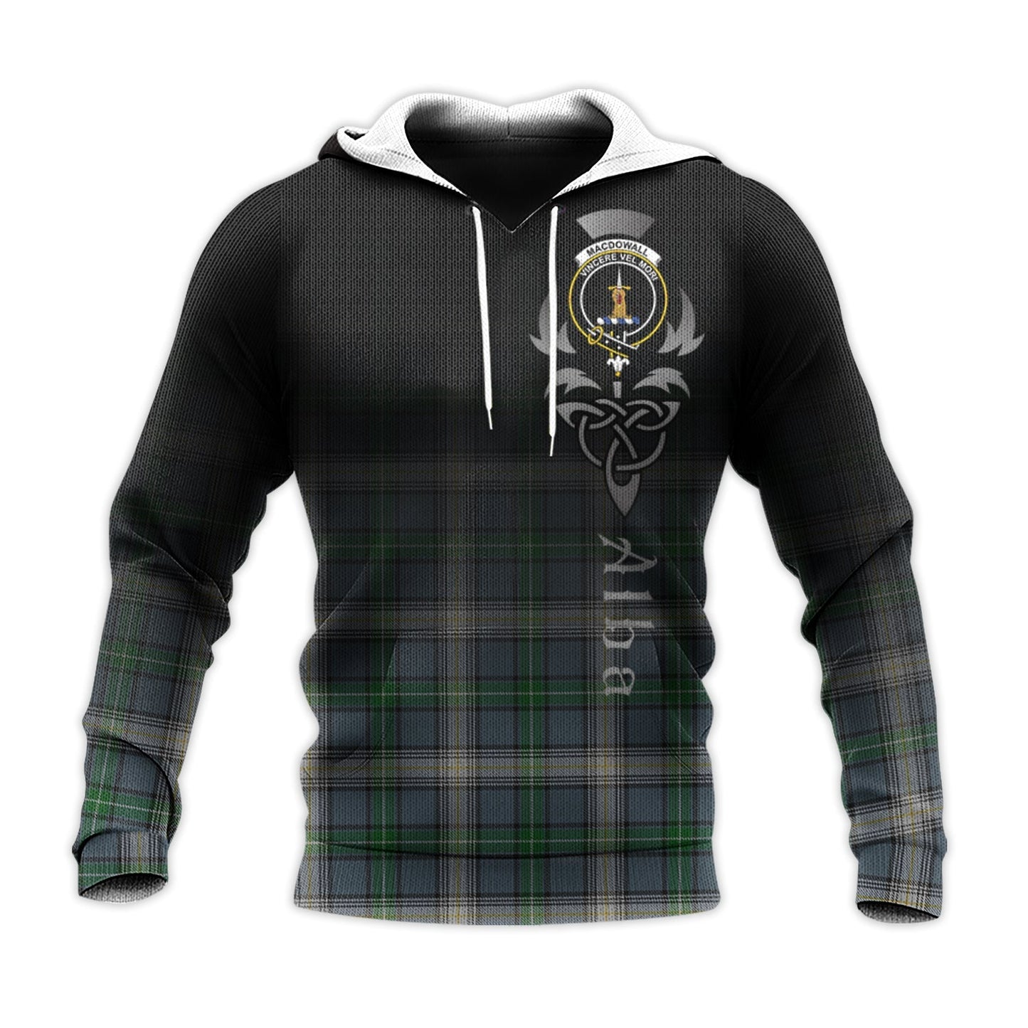 Printivon Macdowall Tartan Crest Alba Celtic Hoodie