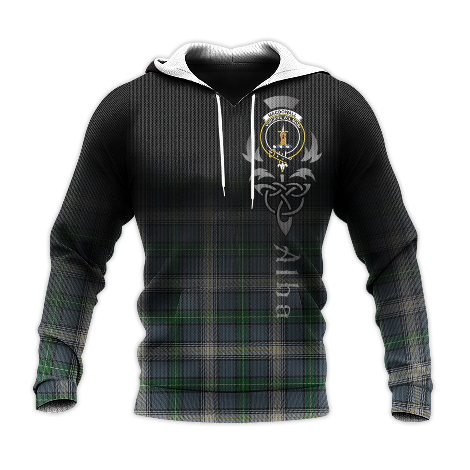 Printivon Macdowall Tartan Crest Alba Celtic Hoodie