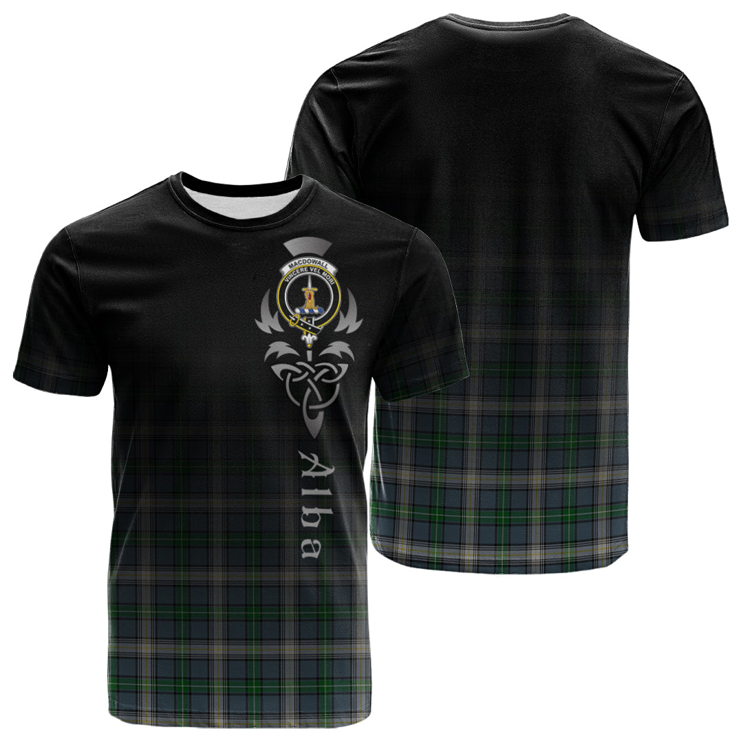 Printivon MacDowall Tartan Crest Alba Celtic T Shirt