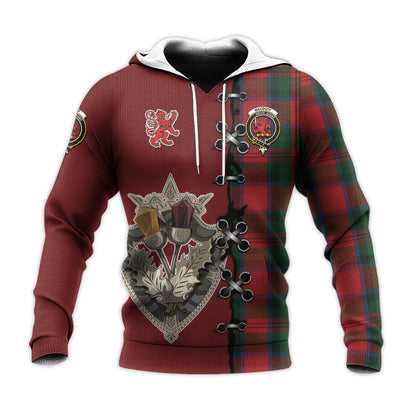 Printivon Macduff Tartan Hoodie Lion Rampant And Celtic Thistle Style