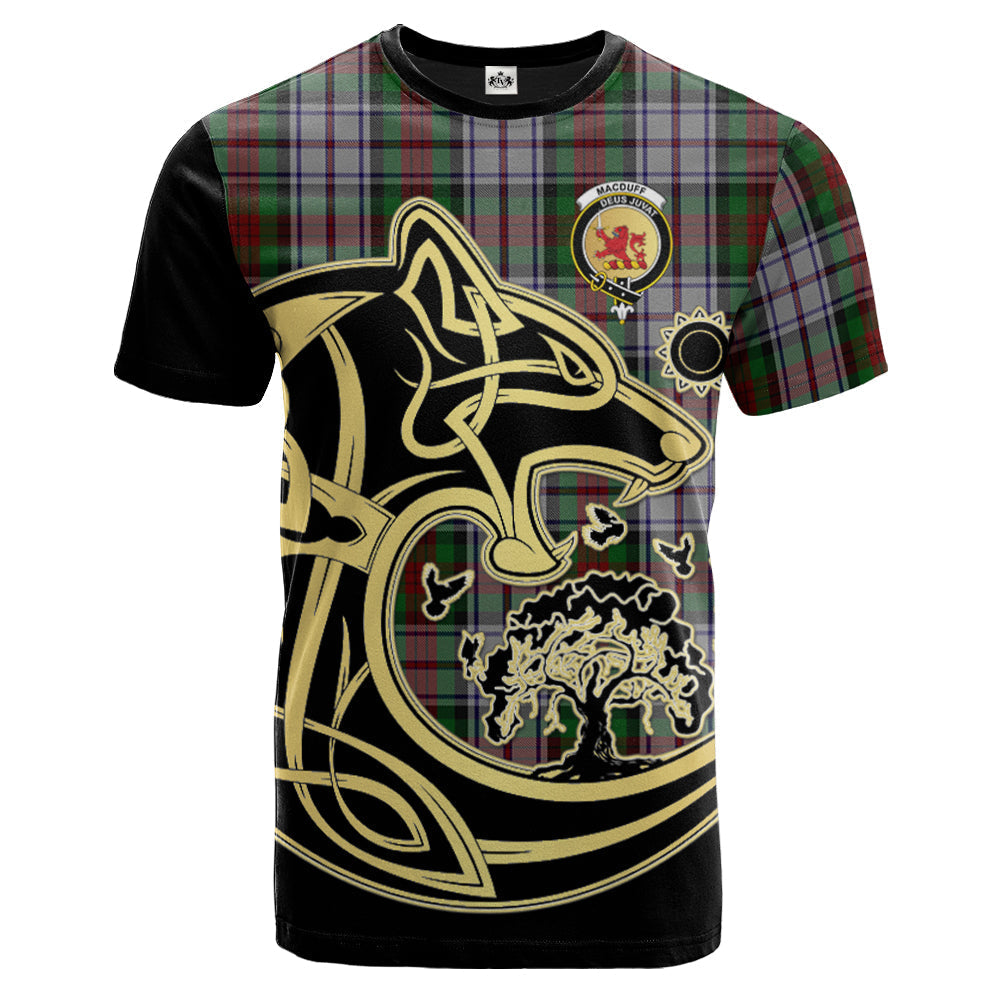 Printivon MacDuff Dress Crest Celtic Wolf Tartan T Shirt Custom Your Text