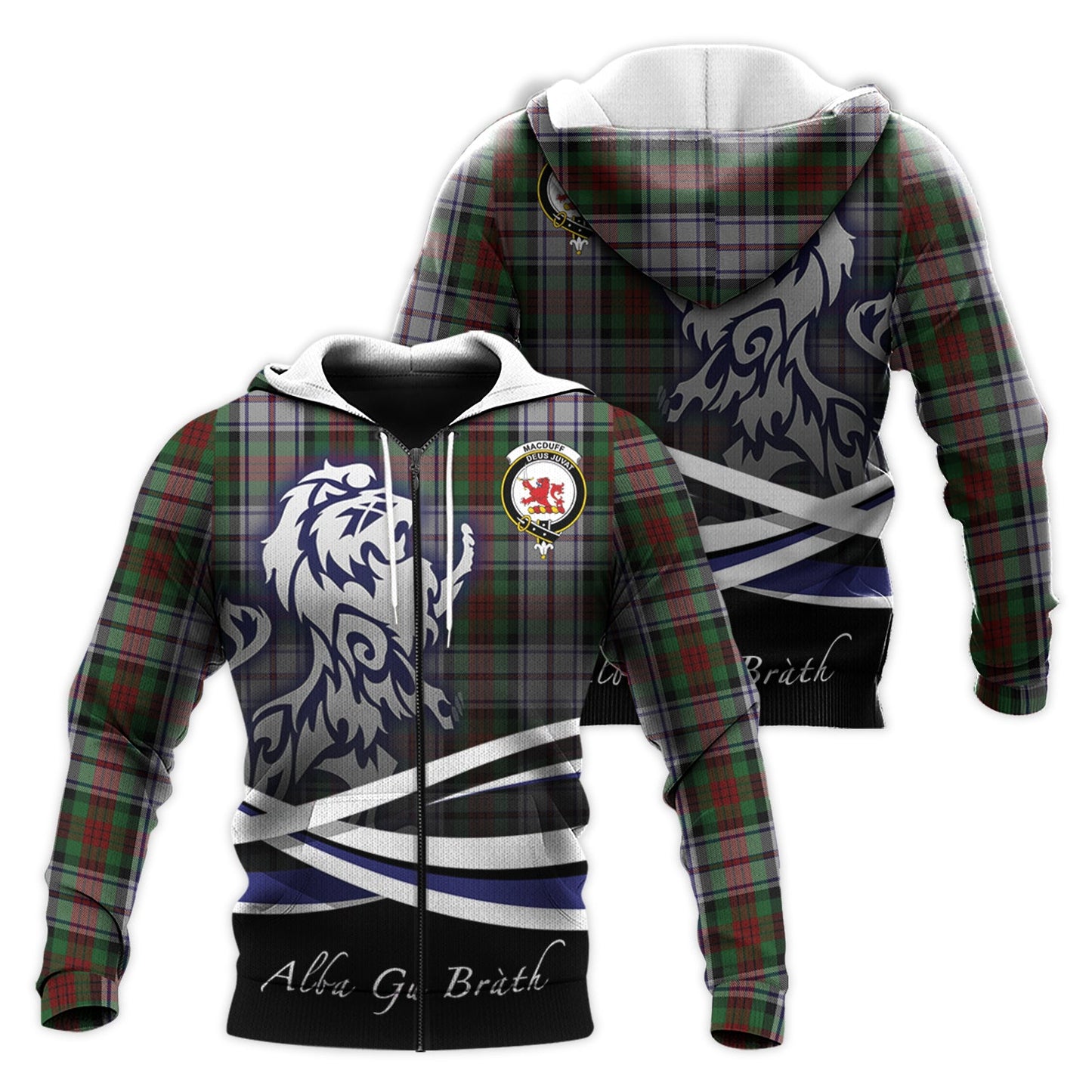Printivon Macduff Dress Tartan Scottish Lion Hoodie