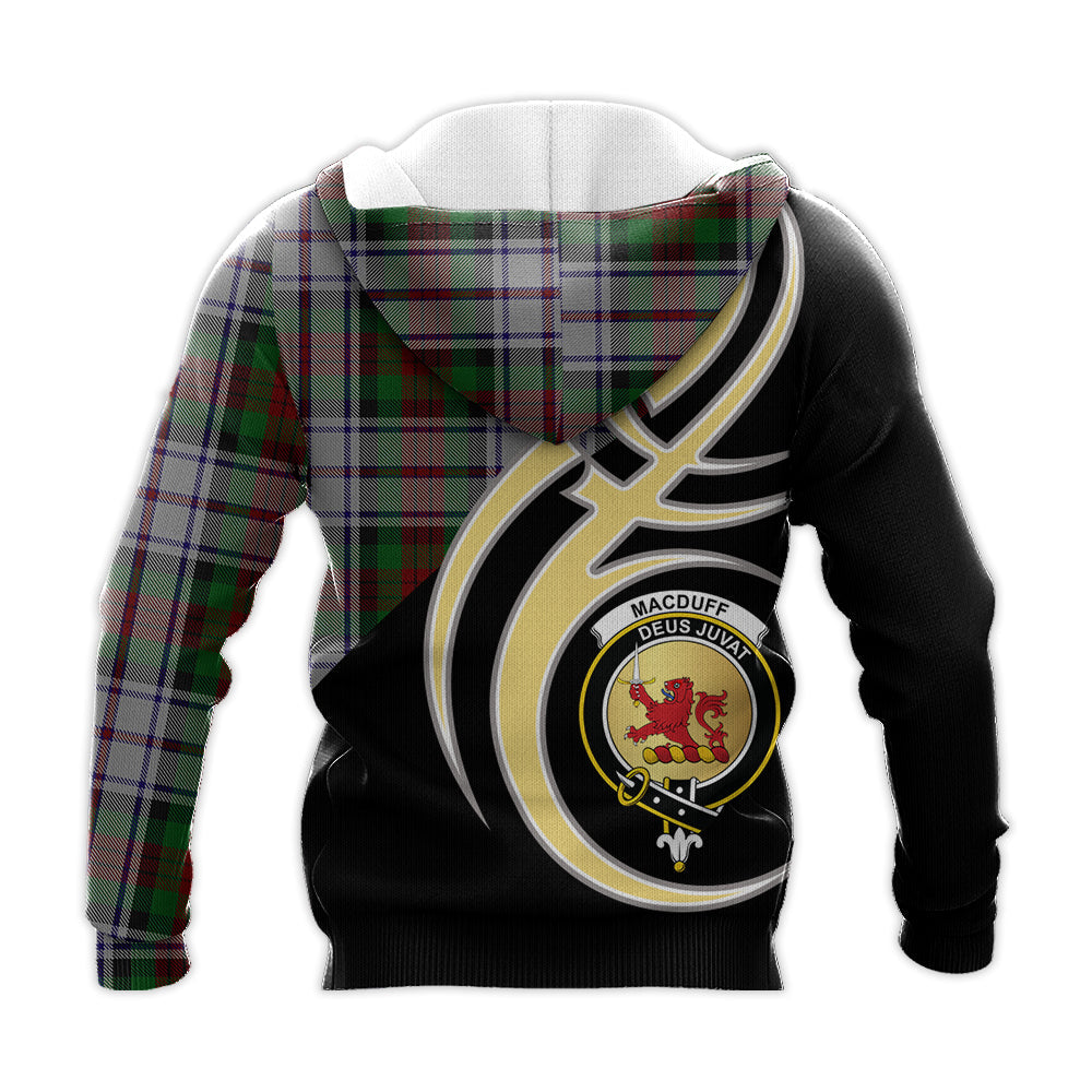 Printivon Macduff Dress Clan Believe In Me Crest Tartan Knitted Hoodie Custom Your Text