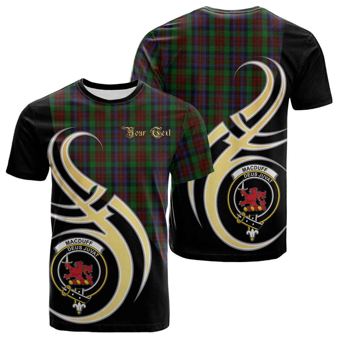 Printivon MacDuff Hunting Tartan Crest Believe In Me T Shirt