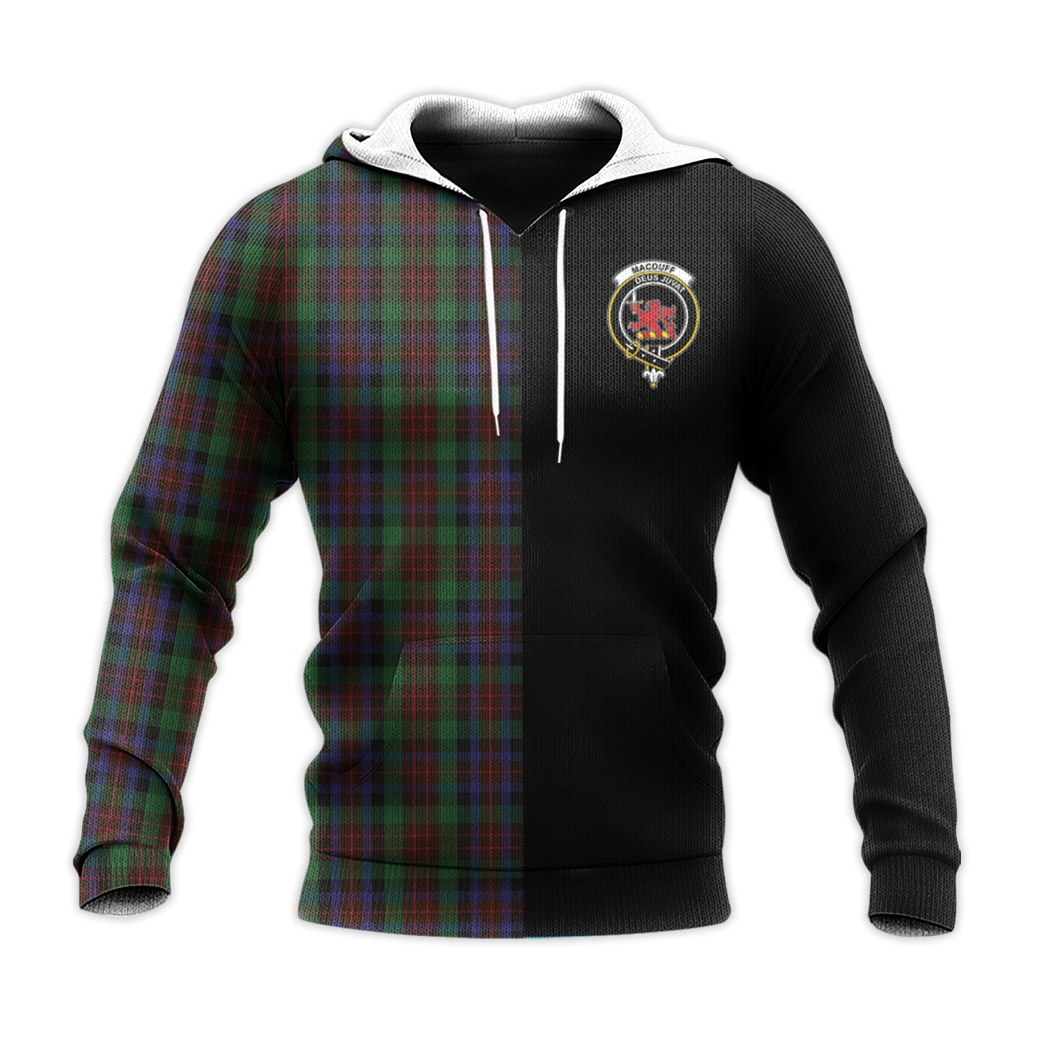 Printivon Macduff Hunting Tartan Personalize Half Hoodie