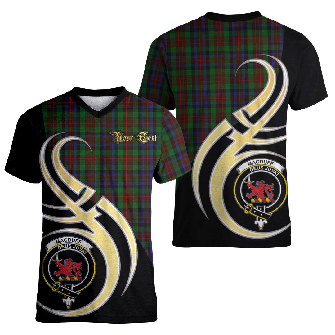Printivon MacDuff Hunting Tartan Crest Believe In Me T Shirt