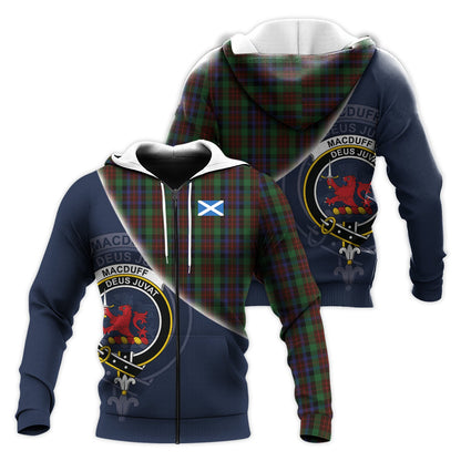 Printivon Macduff Hunting Tartan Scottish Crest Hoodie