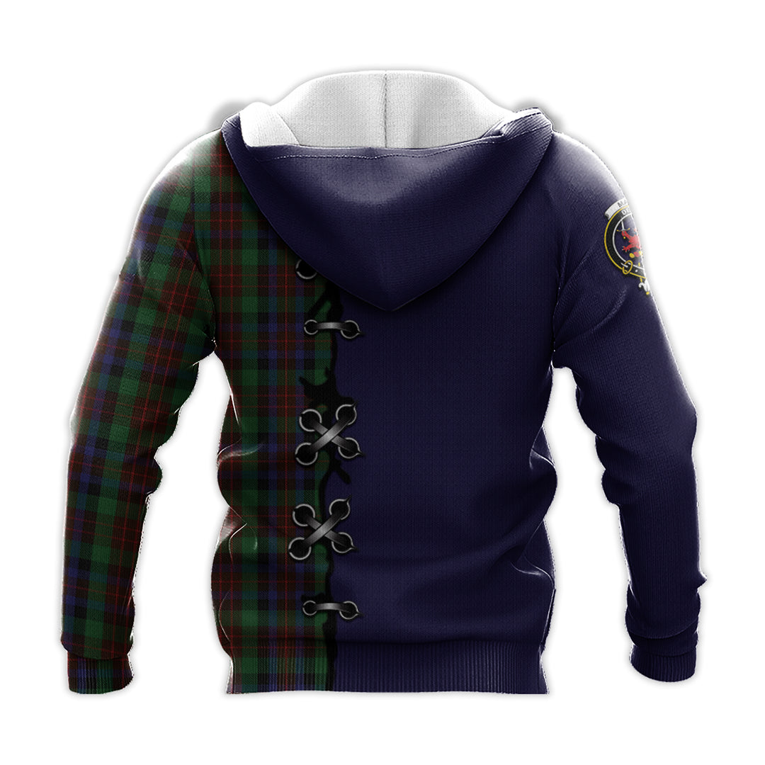 Printivon Macduff Hunting Tartan Hoodie Lion Rampant And Celtic Thistle Style