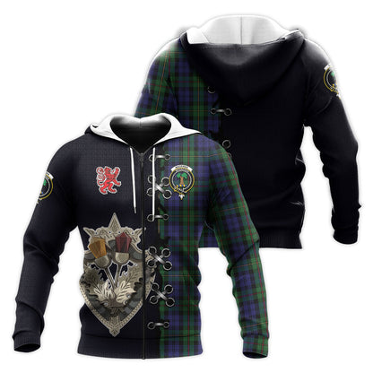 Printivon Macewen Macewan Tartan Hoodie Lion Rampant And Celtic Thistle Style