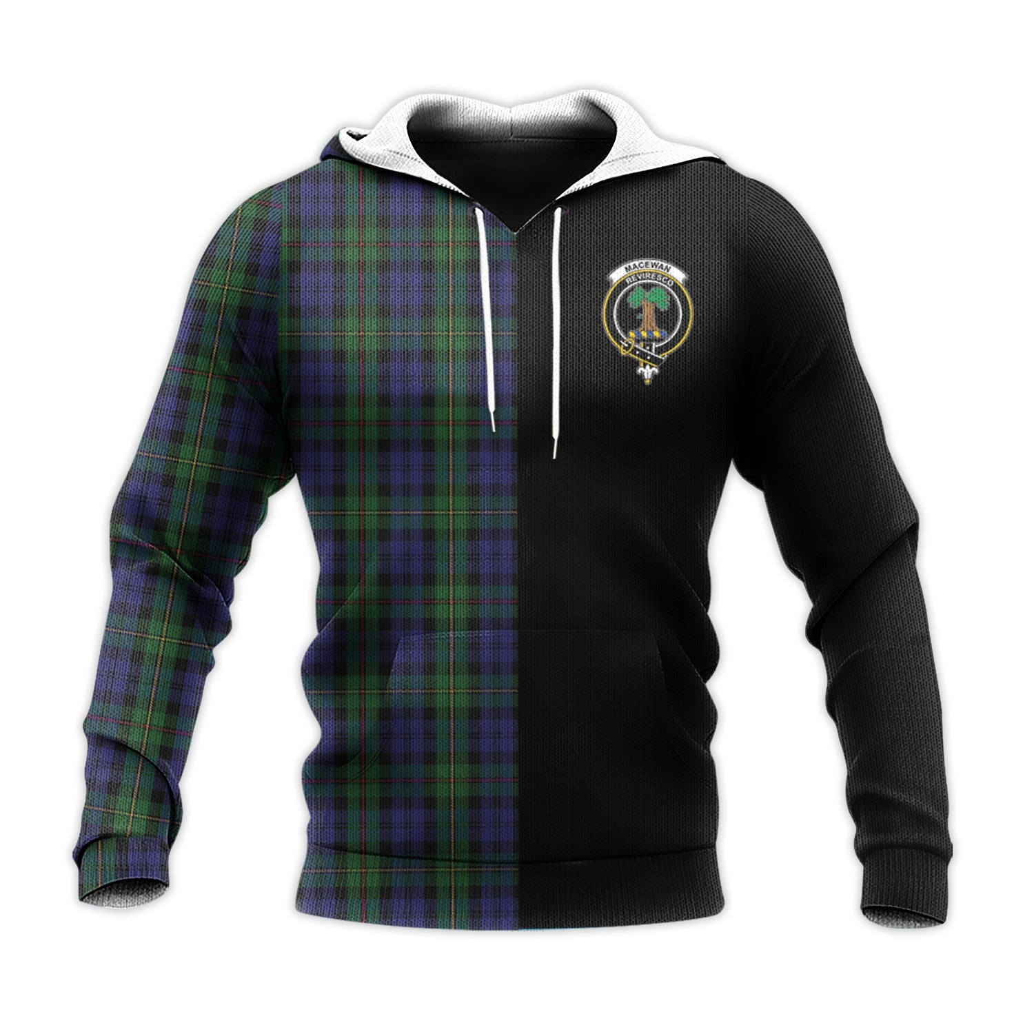 Printivon Macewen Macewan Tartan Personalize Half Hoodie